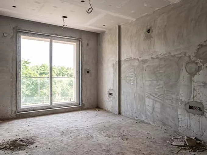 From Bare Shell to Bedroom in Jaipur before Interlay interior transformation
