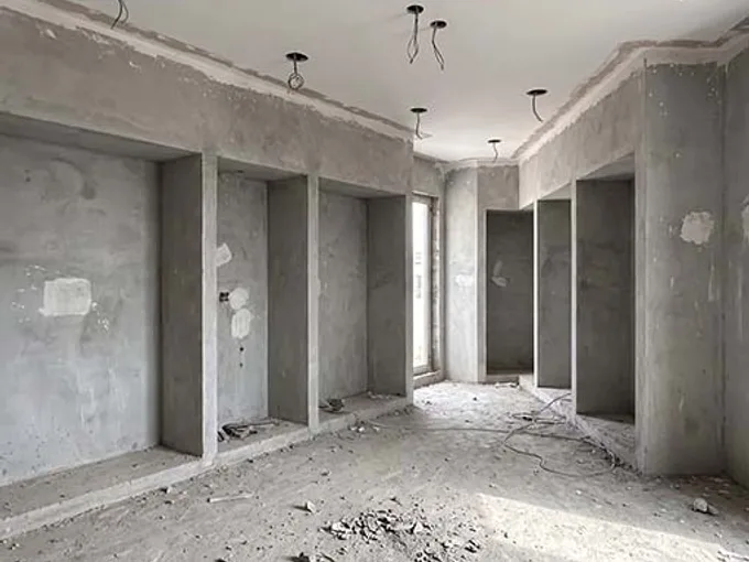 A Walk-in Wardrobe Built in Jaipur before Interlay interior transformation