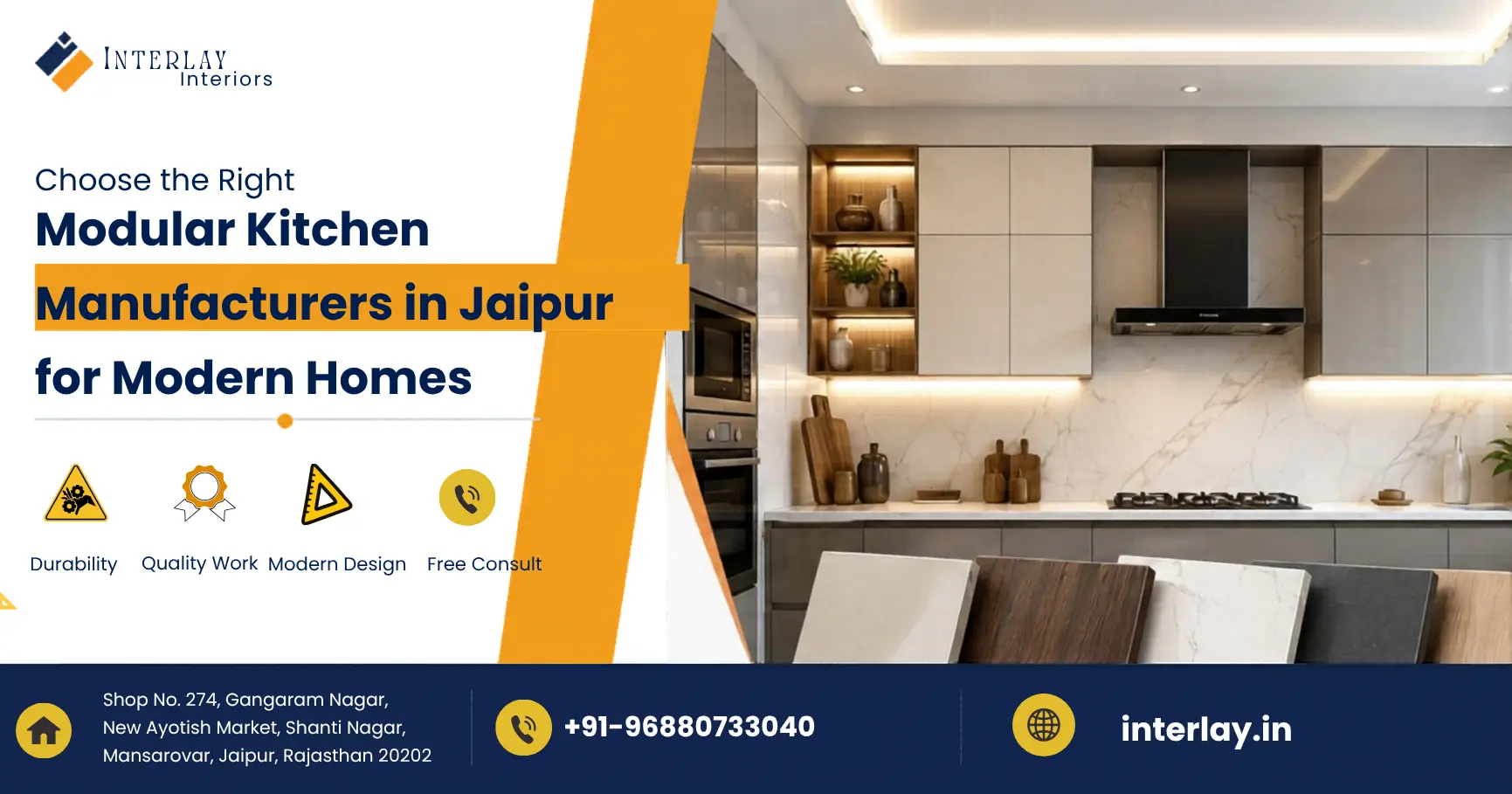 choose the right modular kichen manufacturers in jaipur for modern homes